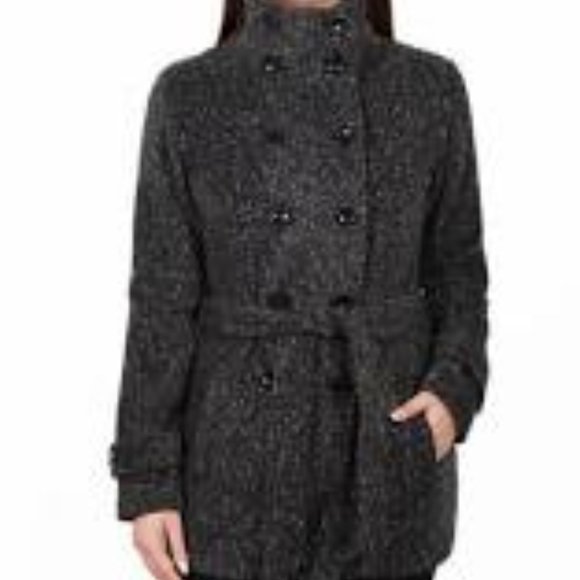 Ike Behar Womens Belted Fleece Jacket 
